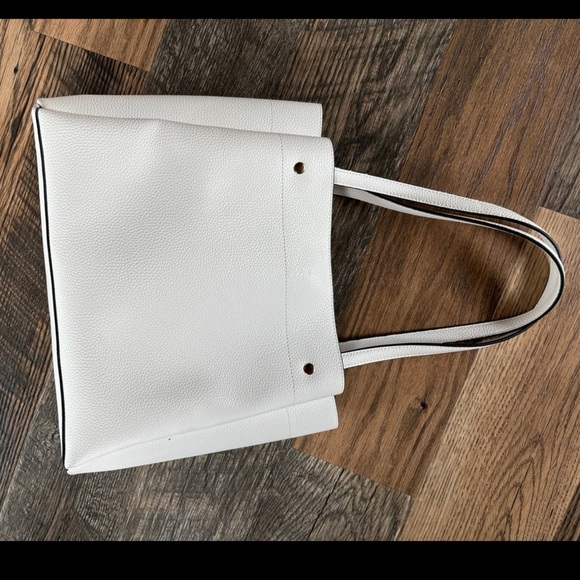Nanette Lepore Brielle Solid Bag in a Bag Pearl Cream white Tote Shoulder Purse - Picture 6 of 6